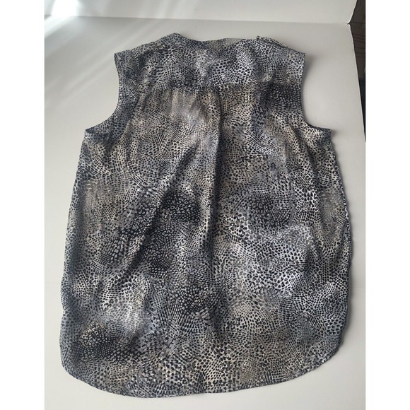 Apt9 Snake Skin Print Blouse Size Large Sleeveless V Neck - Picture 2 of 9